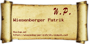 Wiesenberger Patrik névjegykártya